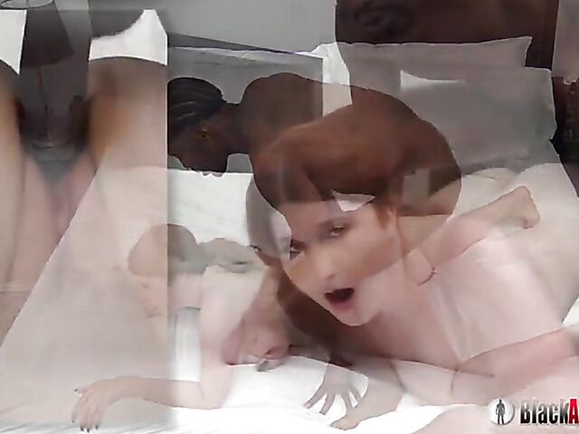 Young big tits redhead Bess Breast goes black