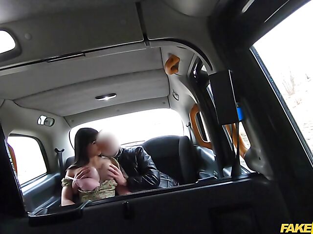 Taxi fuck in stockings with four-eyed Spanish hottie Nadja Lapiedra