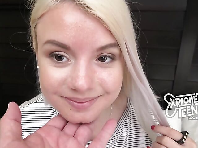 Luna - Skinny cute teen POV fuck casting and creampie