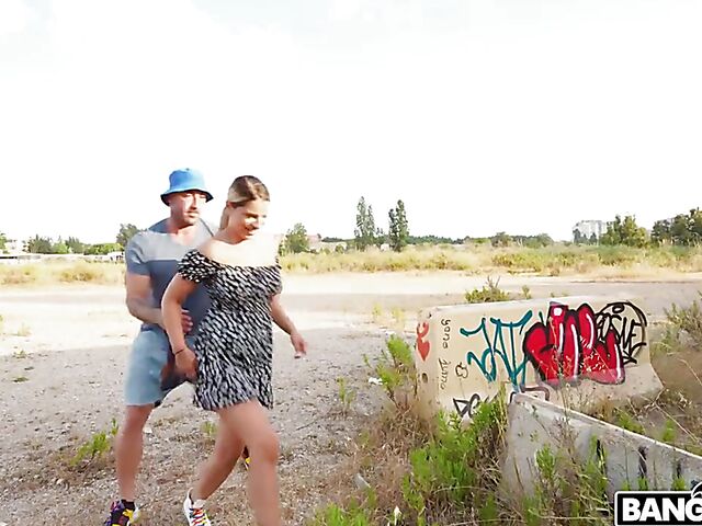 Outdoor anal public sex and flashing with Angel Rivas