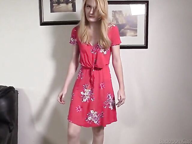 Peyton - Blonde with pink pussy creampie casting