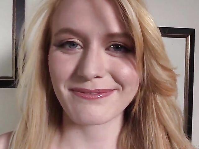 Peyton - Blonde with pink pussy creampie casting