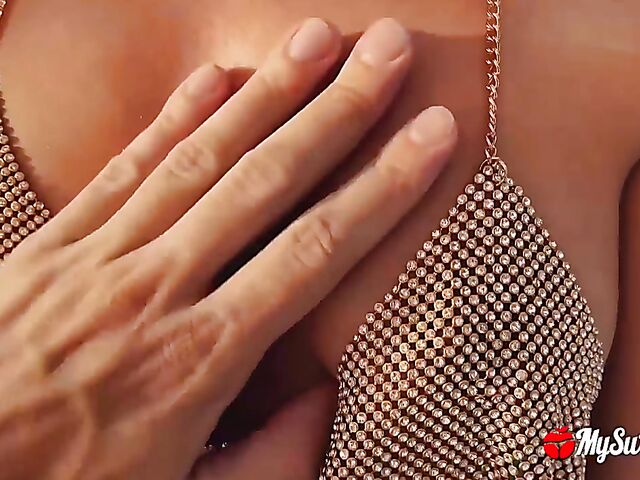 POV babe changing clothes and fucking by the pool