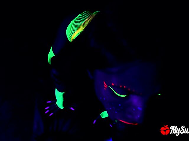 Hot POV neon fuck show in the dark by My Sweet Apple