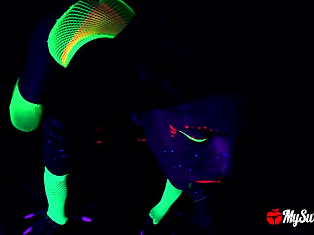 Hot POV neon fuck show in the dark by My Sweet Apple