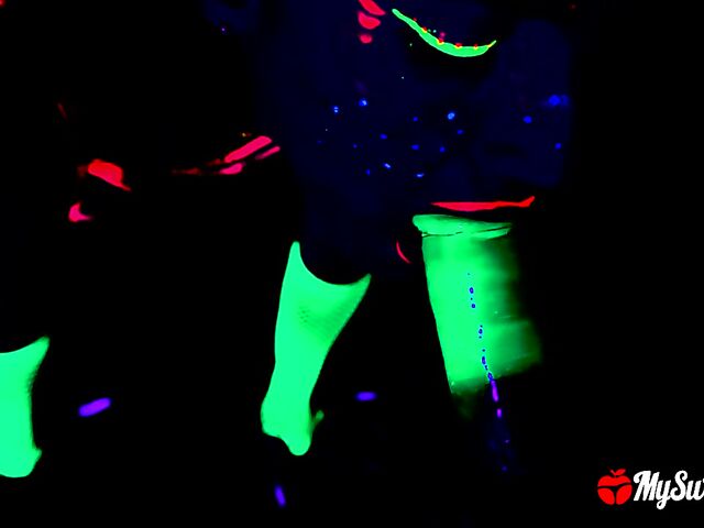 Hot POV neon fuck show in the dark by My Sweet Apple