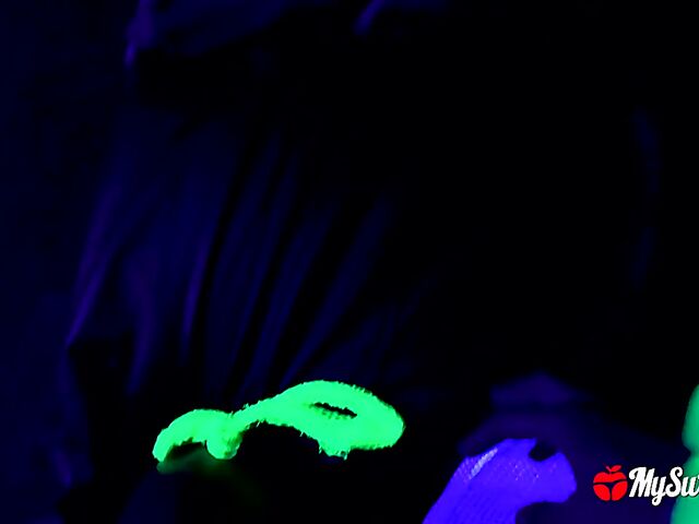 Hot POV neon fuck show in the dark by My Sweet Apple