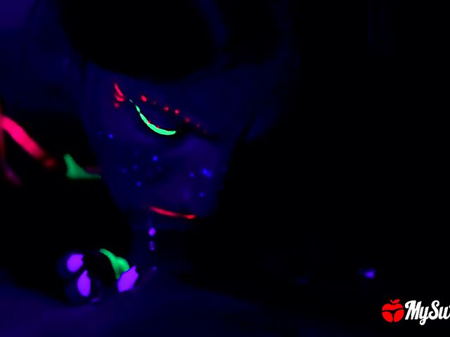 Hot POV neon fuck show in the dark by My Sweet Apple