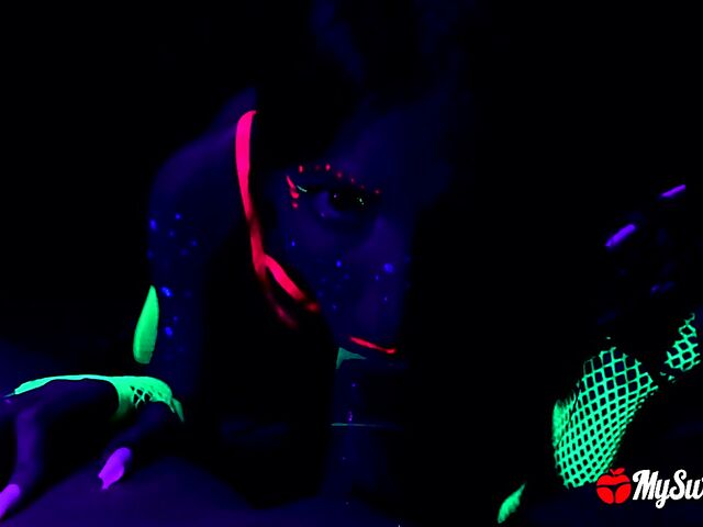 Hot POV neon fuck show in the dark by My Sweet Apple