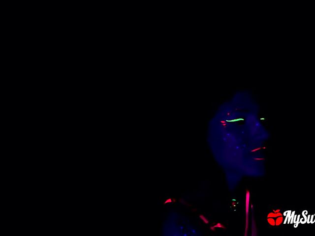 Hot POV neon fuck show in the dark by My Sweet Apple