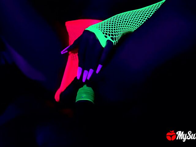 Hot POV neon fuck show in the dark by My Sweet Apple