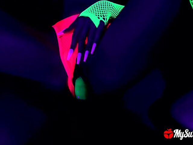 Hot POV neon fuck show in the dark by My Sweet Apple