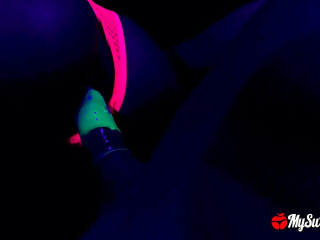 Hot POV neon fuck show in the dark by My Sweet Apple
