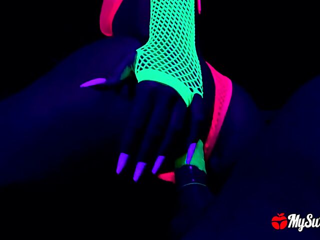 Hot POV neon fuck show in the dark by My Sweet Apple