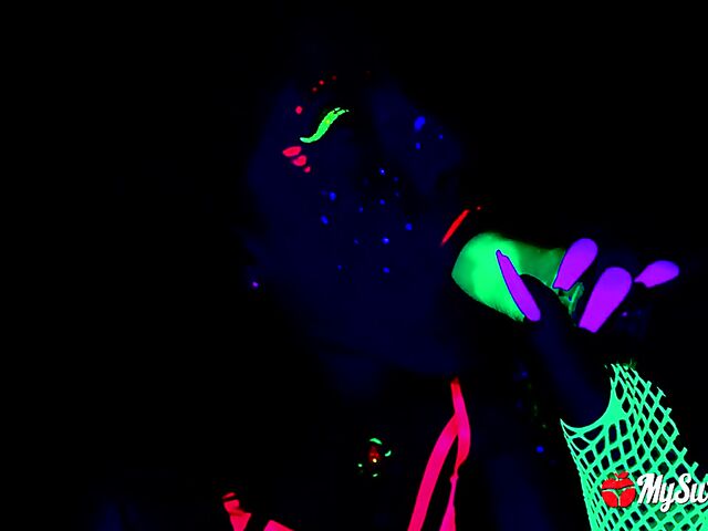 Hot POV neon fuck show in the dark by My Sweet Apple