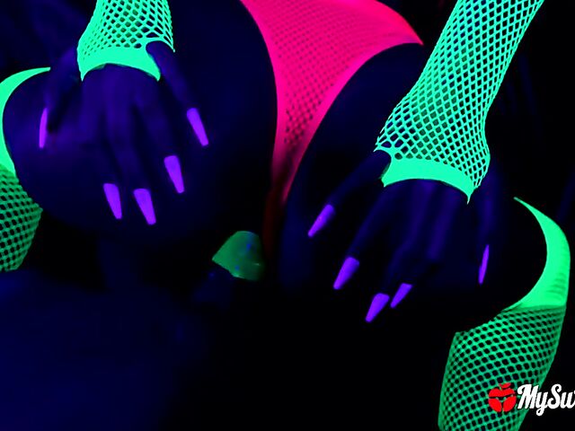 Hot POV neon fuck show in the dark by My Sweet Apple