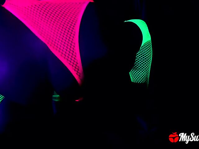 Hot POV neon fuck show in the dark by My Sweet Apple