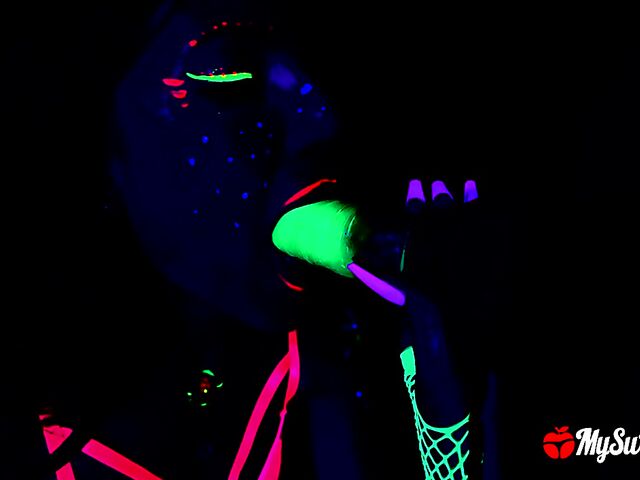 Hot POV neon fuck show in the dark by My Sweet Apple