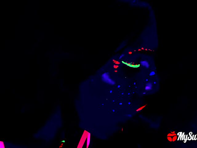 Hot POV neon fuck show in the dark by My Sweet Apple