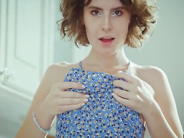 Darcy Dark's kitchen fuck session with moans and screams