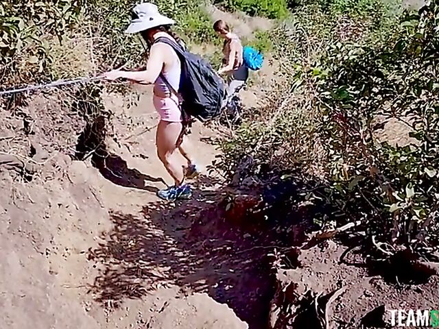 Picnic in the mountains and POV outdoor threesome with Jasmine Wilde and Kenzie Love