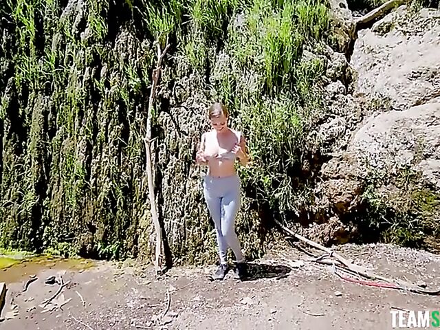 Picnic in the mountains and POV outdoor threesome with Jasmine Wilde and Kenzie Love