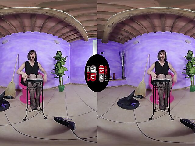 VR foot fetish with dirty talking witch Ammalia