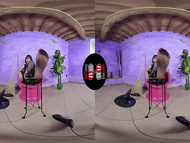 VR foot fetish with dirty talking witch Ammalia