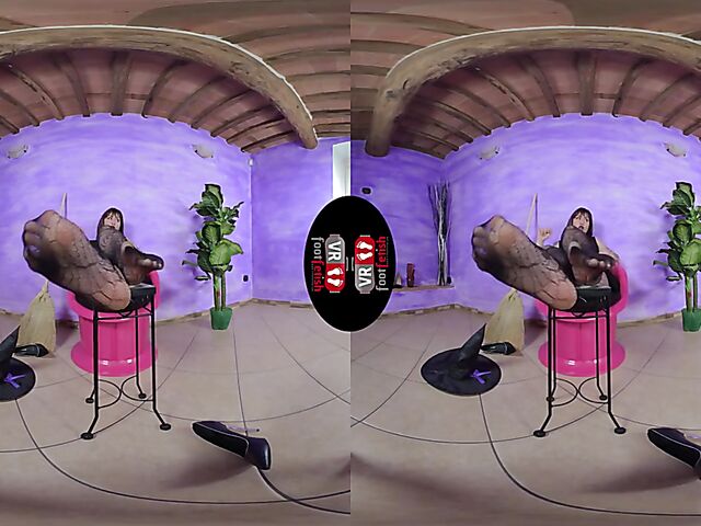 VR foot fetish with dirty talking witch Ammalia