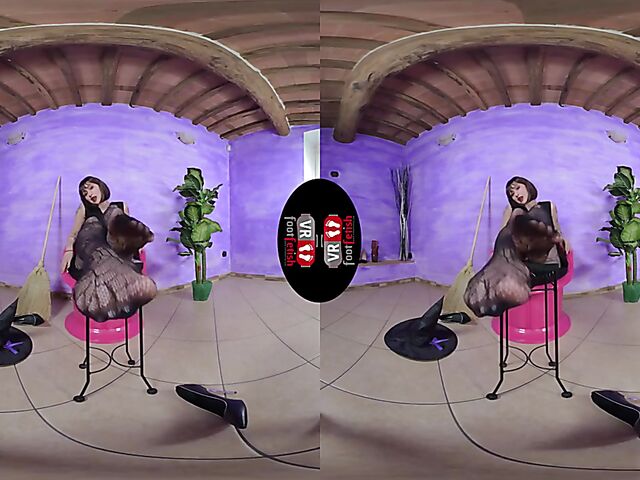 VR foot fetish with dirty talking witch Ammalia