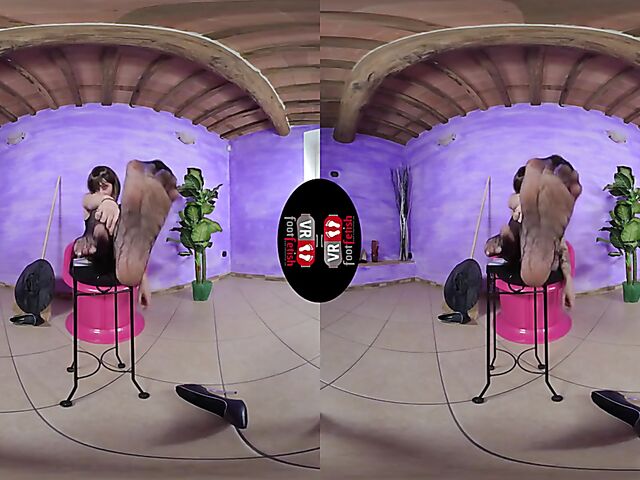 VR foot fetish with dirty talking witch Ammalia