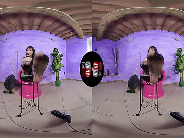 VR foot fetish with dirty talking witch Ammalia