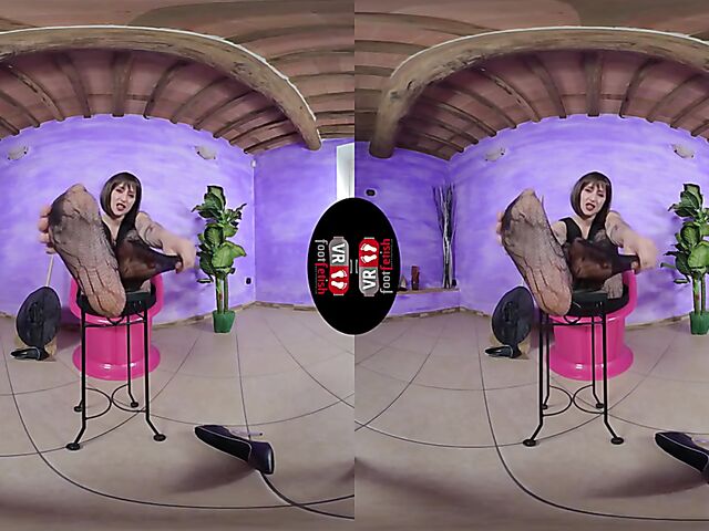 VR foot fetish with dirty talking witch Ammalia