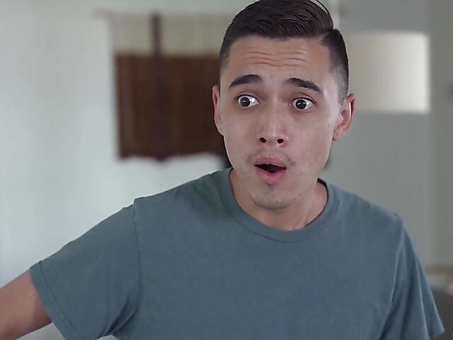 Skinny small tits MILF Charlie Valentine gets nailed by a boy in the kitchen