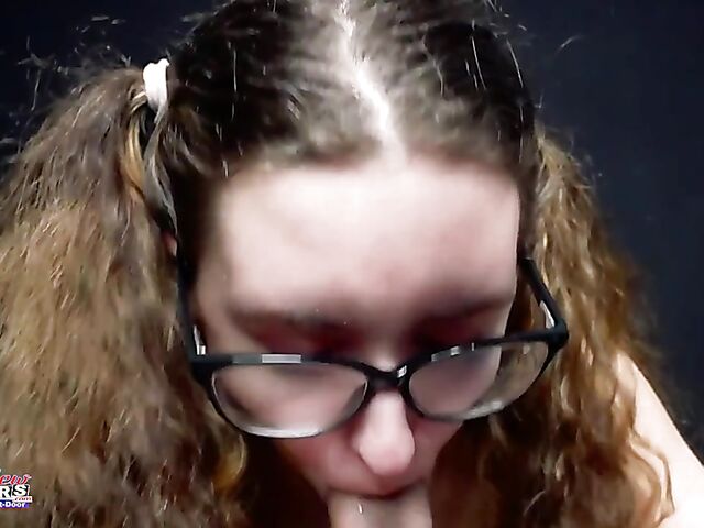 New girl with glasses POV HJ, BJ and riding featuring Dixie