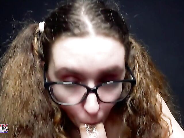 New girl with glasses POV HJ, BJ and riding featuring Dixie