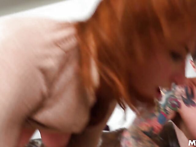 Blue eyed red head MILF Sophia Locke is horny!