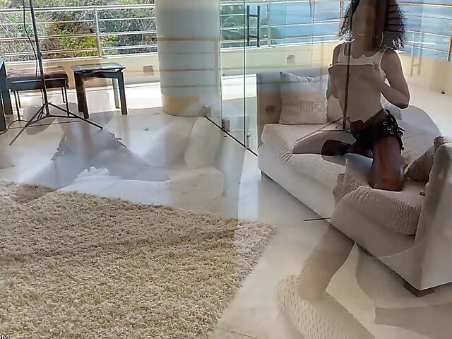 Black pussy close up masturbation with ebony model Olivia Jay