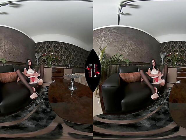 Stockings and panties masturbation in VR 3D with Mia Trejsi