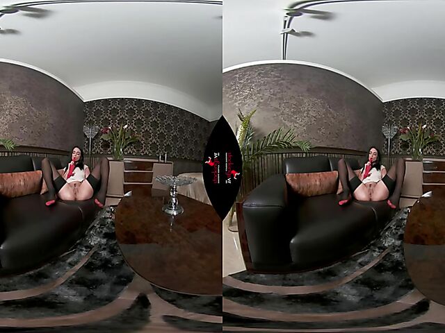 Stockings and panties masturbation in VR 3D with Mia Trejsi