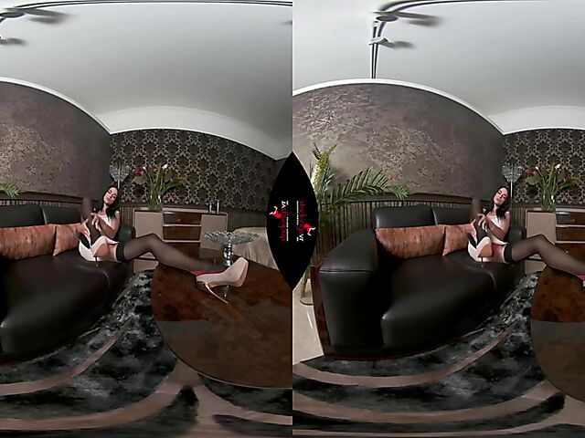 Stockings and panties masturbation in VR 3D with Mia Trejsi