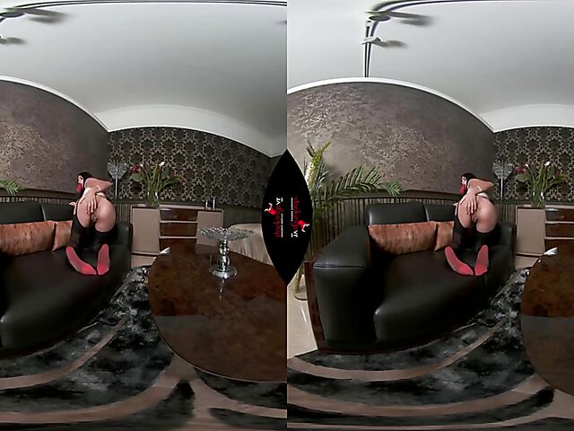 Stockings and panties masturbation in VR 3D with Mia Trejsi