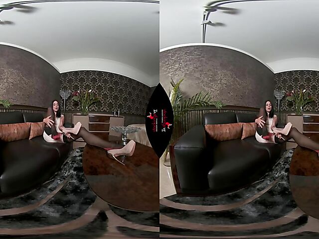 Stockings and panties masturbation in VR 3D with Mia Trejsi