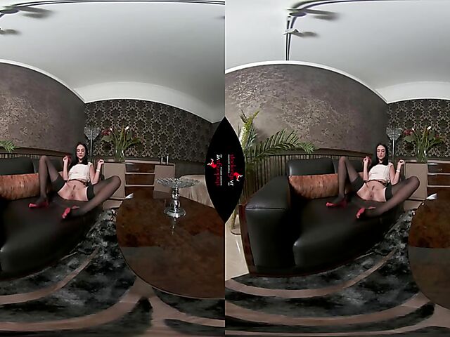 Stockings and panties masturbation in VR 3D with Mia Trejsi