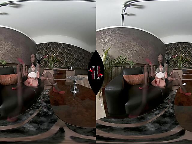 Stockings and panties masturbation in VR 3D with Mia Trejsi