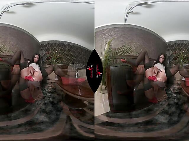 Stockings and panties masturbation in VR 3D with Mia Trejsi