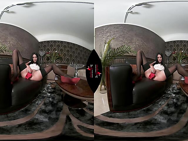 Stockings and panties masturbation in VR 3D with Mia Trejsi