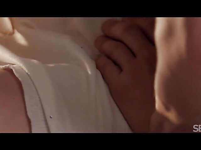 Arina Shy & Charlie Dean - Romantic beach walk and sensual sex in bed