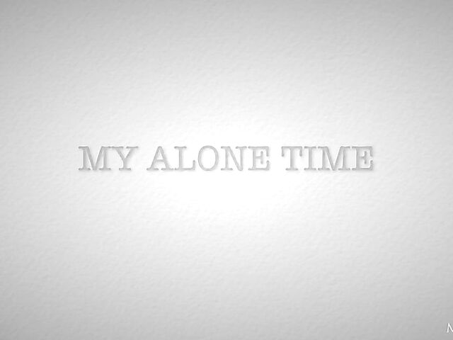 Sexy black stockings solo with Mia Trejsi's favorite toy