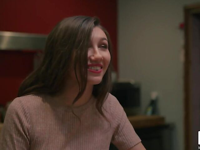 Lovely dinner and MMF threesome with curious Maya Woulfe